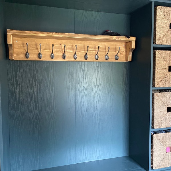 Coat Hooks With Shelf Etsy UK