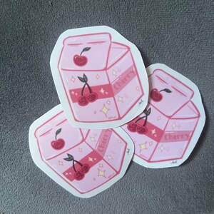 Cherry Juice Carton Sticker