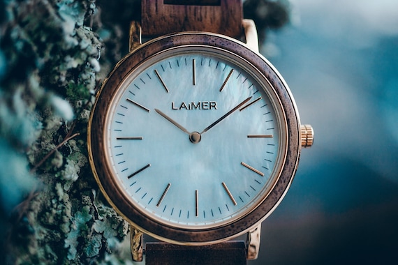 LAiMER Orologio in legno Delicate Ladies Quartz Wristwatch | Etsy Italia