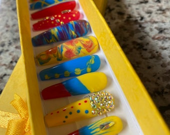 Sexy Red Nails - Etsy