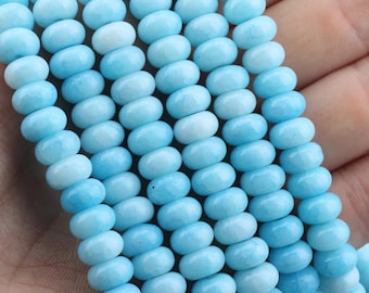 Perline circolari abaco blu da 30 pollici - 5 x 8 mm, perline sciolte, perline rondelle, perline distanziatrici abaco, fai da te - 150 pezzi - SJ002-24