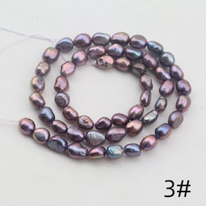 5-6mm Natural Baroque Nugget pearl beads,Freshwater irregular pearl strand,Wedding pearl jewelry.Wholesale pearls-49pcs-14inches-FP128