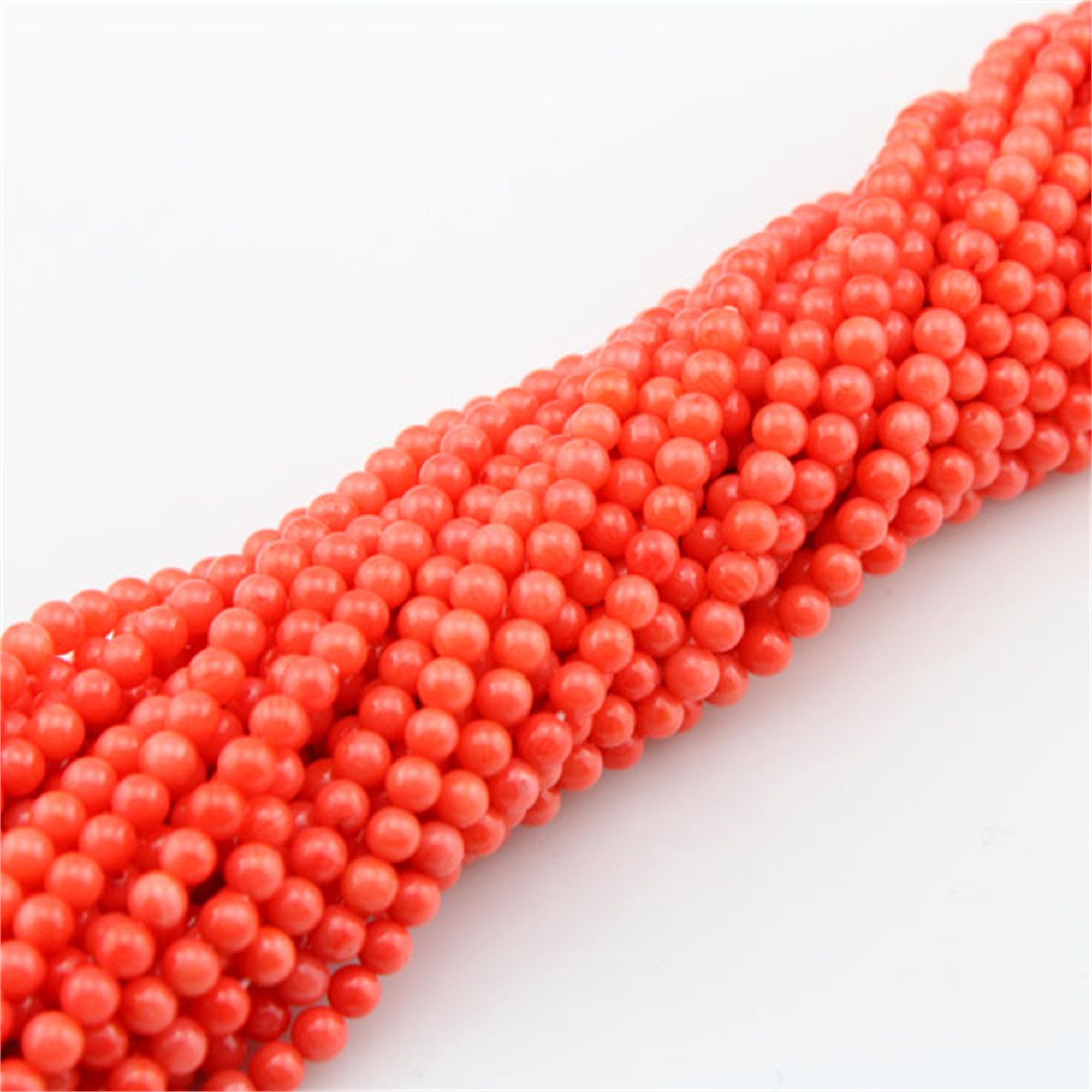 Cuentas Tubulares De Coral Naranja-rosa Natural: Joyería