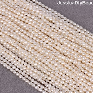 3.5-4mm AA+ White Small Pearl Beads,Wedding Pearls,Wholesale Natural Freshwater Pearls, Genuine Loose Pearl Beads,Handmade Jewelry-XDZ004