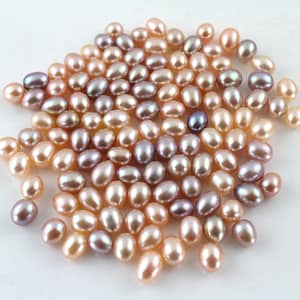 AAA High luster 6-7mm Rice pearl ,Pink Purple Oval freshwater pearls,Good quality Loose Rice pearl beads,Pearl for Jewelry making-FP105