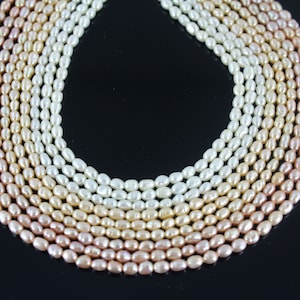 AA 2.5-3.2mm Tiny freshwater seed pearl beads,Loose Rice pearl beads,Freshwater Cultured pearl strand,Rice Pearls,Pearl for jewelry -FP99