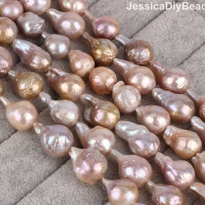 Large Natural Freshwater Pearl Beads,Real Fireball Baroque Pearl Beads,Loose Pearl Beads,Wholesale Beads-14-15X18-28MM-16 incehs-YHZ006