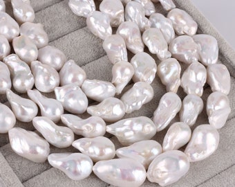 Good Quality Natural Freedom Shape Baroque Pearls, Large Freshwater Pearl Beads,Fireball Beads,Pearl For Necklace Earring-16inches--YHZ002-3