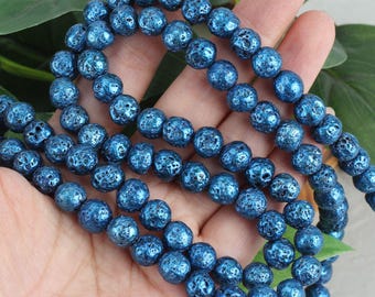 Natural Volcanic Rock Beads,Lava Rock Jewelry Gemstone Beads, 6mm 8mm 10mm Loose Round Semi Precious Beads,Wholesale Gemstone,Jewelry Gift