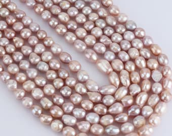 Purple Nugget Freshwater Pearls, Natural Cultured Pearls, 11-12mm Loose Pearl Strand, Wholesale Beads, Bulk Pearl Supplies, Gift for Friends