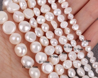 3.5-10.5mm Good Quality Nugget Flat Baroque Pearl Beads, Genuine Nuuget FreshWater Pearls, Loose Pearls, Wedding Pearls, Bulk Pearls---LM001