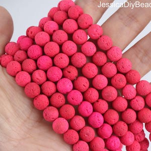 6/8/10/12mm Multi Color Volcanic Stone Beads,Frosted Matte Lava Rock Stone Beads,Healing Energy Gemstone,Loose Beads,Full Strand-15inches