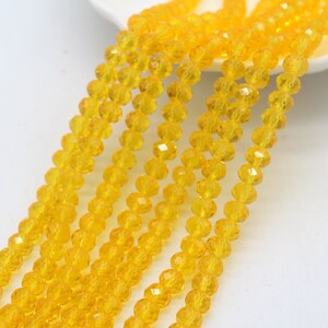 6mm Faceted Crystal Glass Beads,Colorful Crystal  Rondelle Beads, Loose Spacer Beads,Wholesale Crystal Beads,DIY Crafts Findings