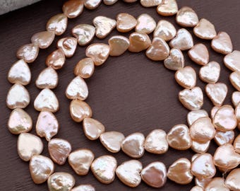 Heart shape Natural White Freshwater Pearl,Genuine Loose Cultured Pearl Beads,Baroque Pearl For Jewelry Making-15.5inches-36pcs-AL002-1