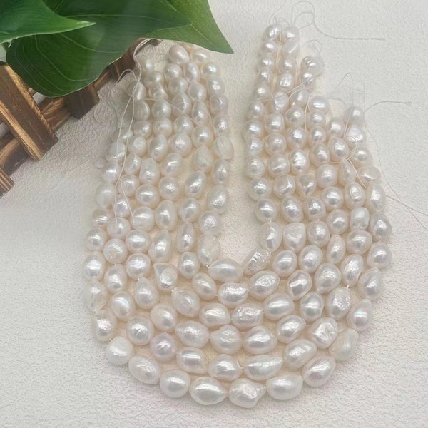 12-15mm White baroque Pearl Beads,irregular baroque pearls,genuine Cultured Freshwater Pearls,Loose Pearl For Diy Necklace-28pcs-NP148