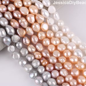 11-12mm Genuine Natural Pearls, Loose Beads, Popular Fashion Baroque Irregular Pearl, Nugget Freshwater Vertical Drilled Pearl Beads---LN002