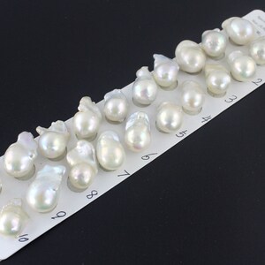 13-17mmx23-26mm Natural white Pearl Pair ,White Flameball Pearl Pairs ,Large Baroque Pearls,Pearl For Earring,Wholesale Pearls-FP35