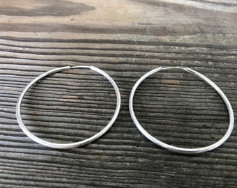 Sterling Silver Classic Hoop Earrings