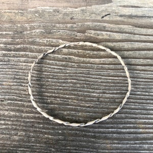Vintage Sterling Silver Twisted Bangle Bracelet