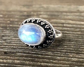 Sterling Silver Moonstone Statement Ring