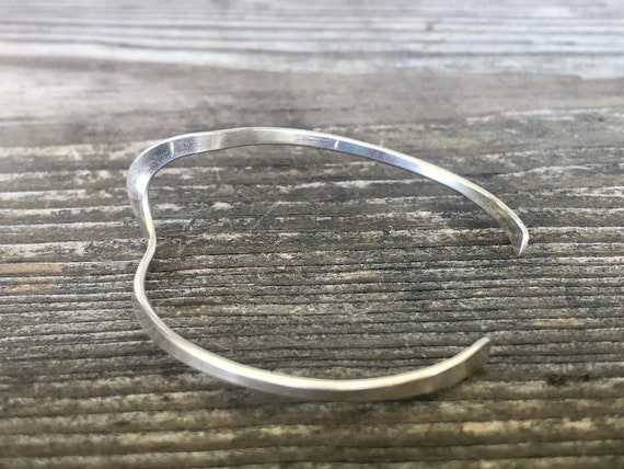Sterling Silver Wave Cuff Bracelet - image 4