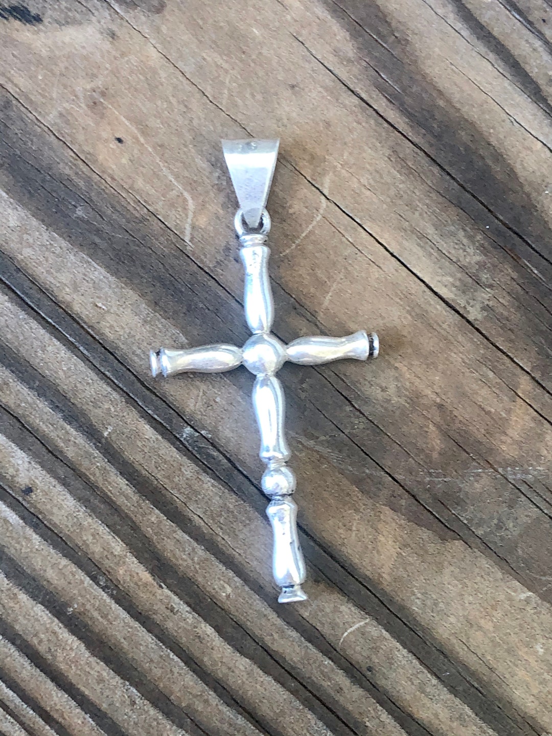 Vintage Sterling Silver Cross Pendant - Etsy