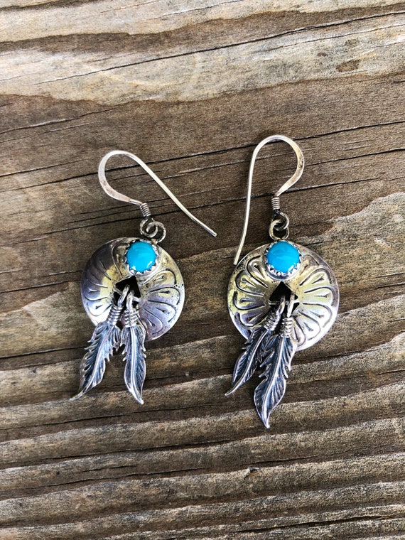 Feather /& Floral Southwestern Earrings