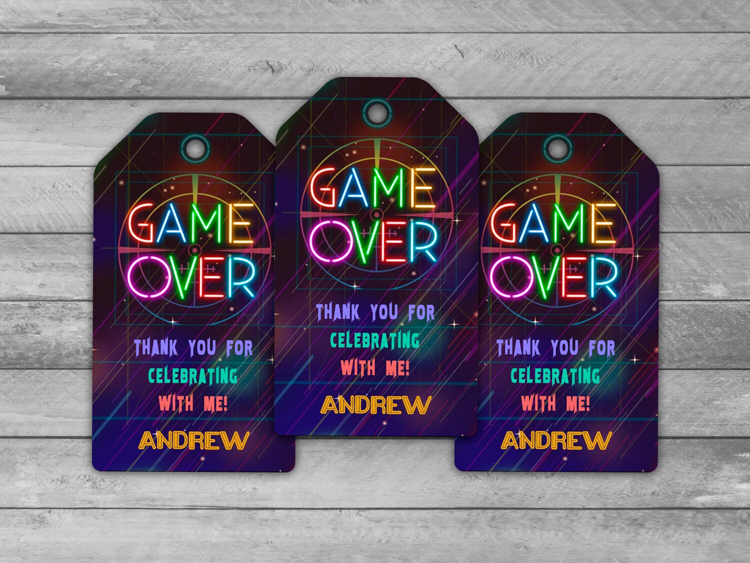 thank you laser tags party pdf editable thank you