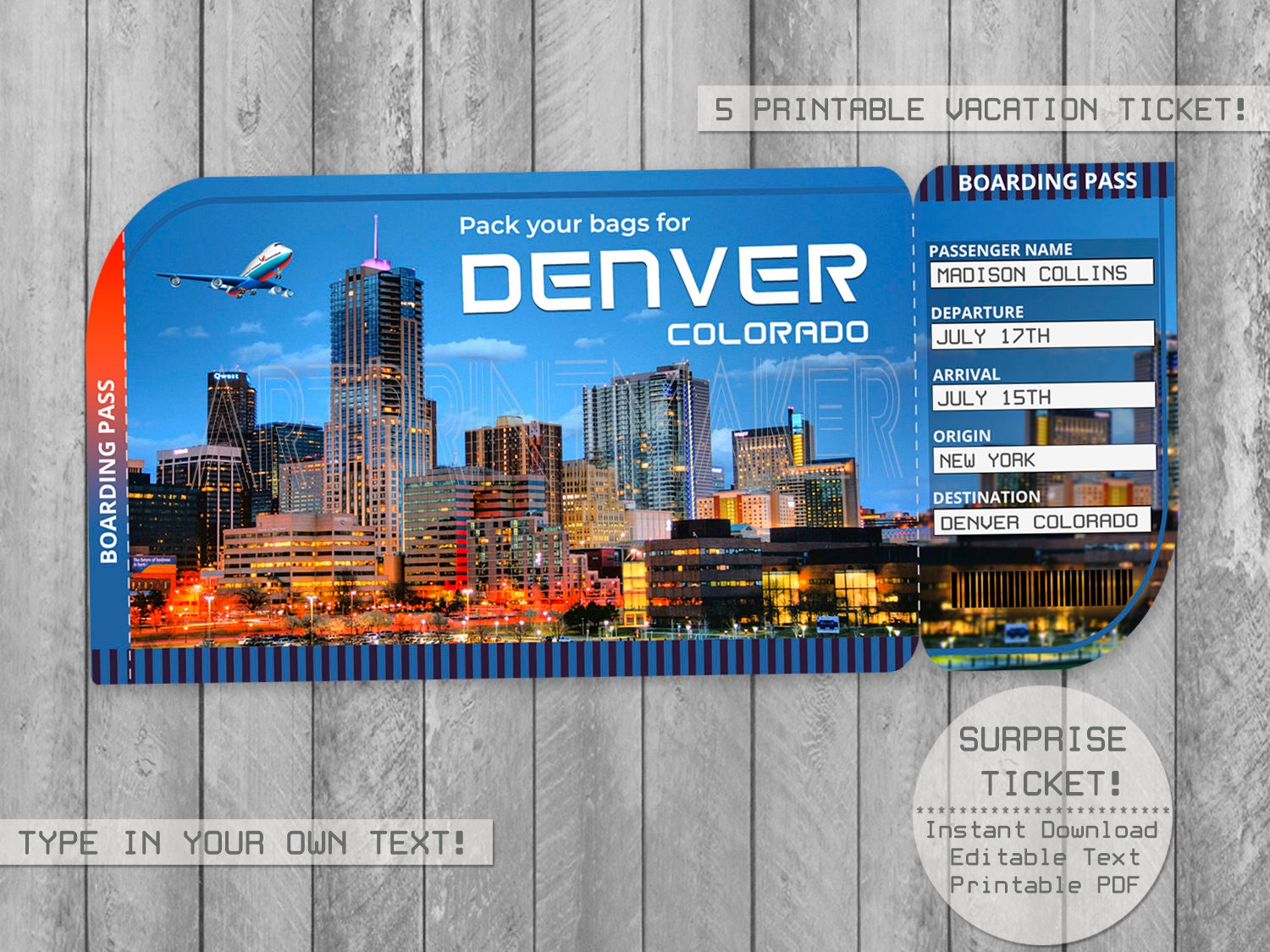 round trip airline tickets to denver colorado