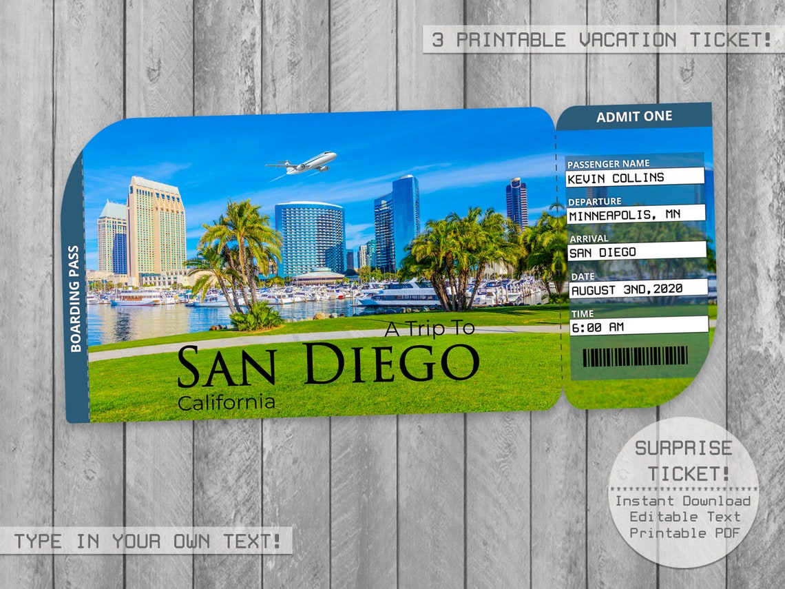 round trip airline tickets to san diego