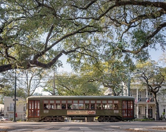 Impresión del tranvía de Nueva Orleans: Avenida St. Charles, Garden District