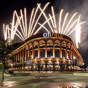 NY Mets - Citi Field Fireworks Fine Art Print