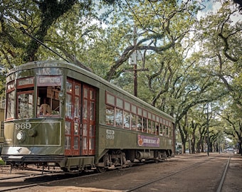 Print Streetcar in the Fog New Orleans - Etsy