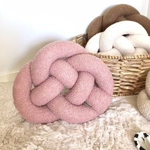 Cloud Bouclé Knot Pillow – Kids room and nursery decorative throw pillow