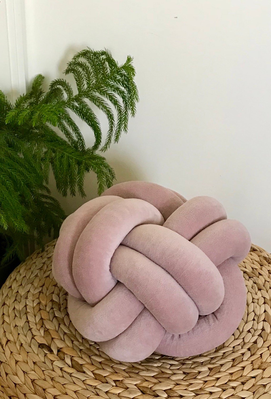 Scandinavian Knot Pillow Ember Large Reversible Knot Etsy