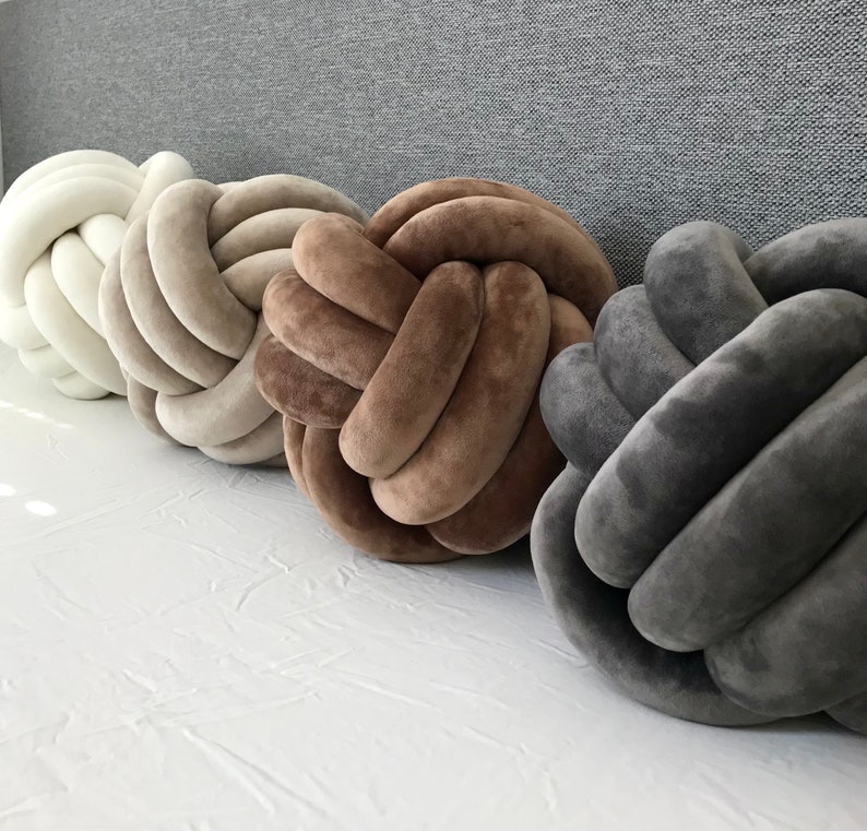 Dusty Pink Knot Pillow Large Velvet Knot Pillow Luxury Knot Etsy