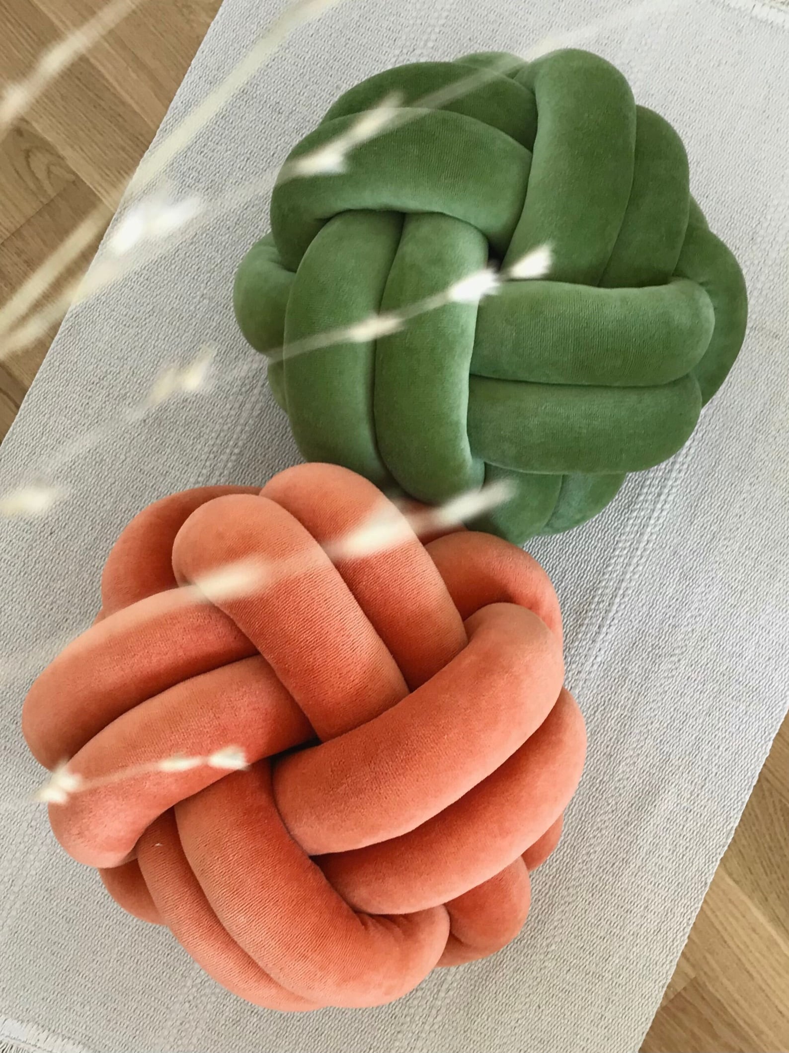 Orange Knot Cushion Scandinavian Knot Pillow ember Large Etsy