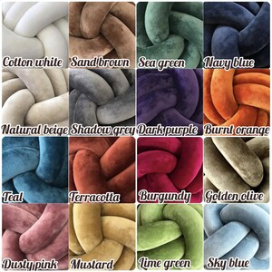 Coussin Boule Nœud Décoratif 28x28cm - Velours Cristal Doux - Remplissage Fibres Hypoallergéniques - Pour Canapé, Lit Enfant - Cadeau Mignon - 4