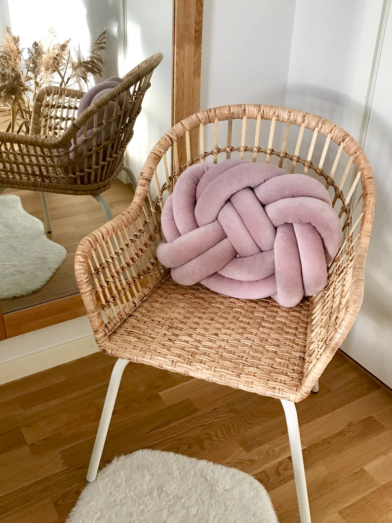 Dusty Pink Infinity Knot Cushion Scandinavian Knot pillow Etsy