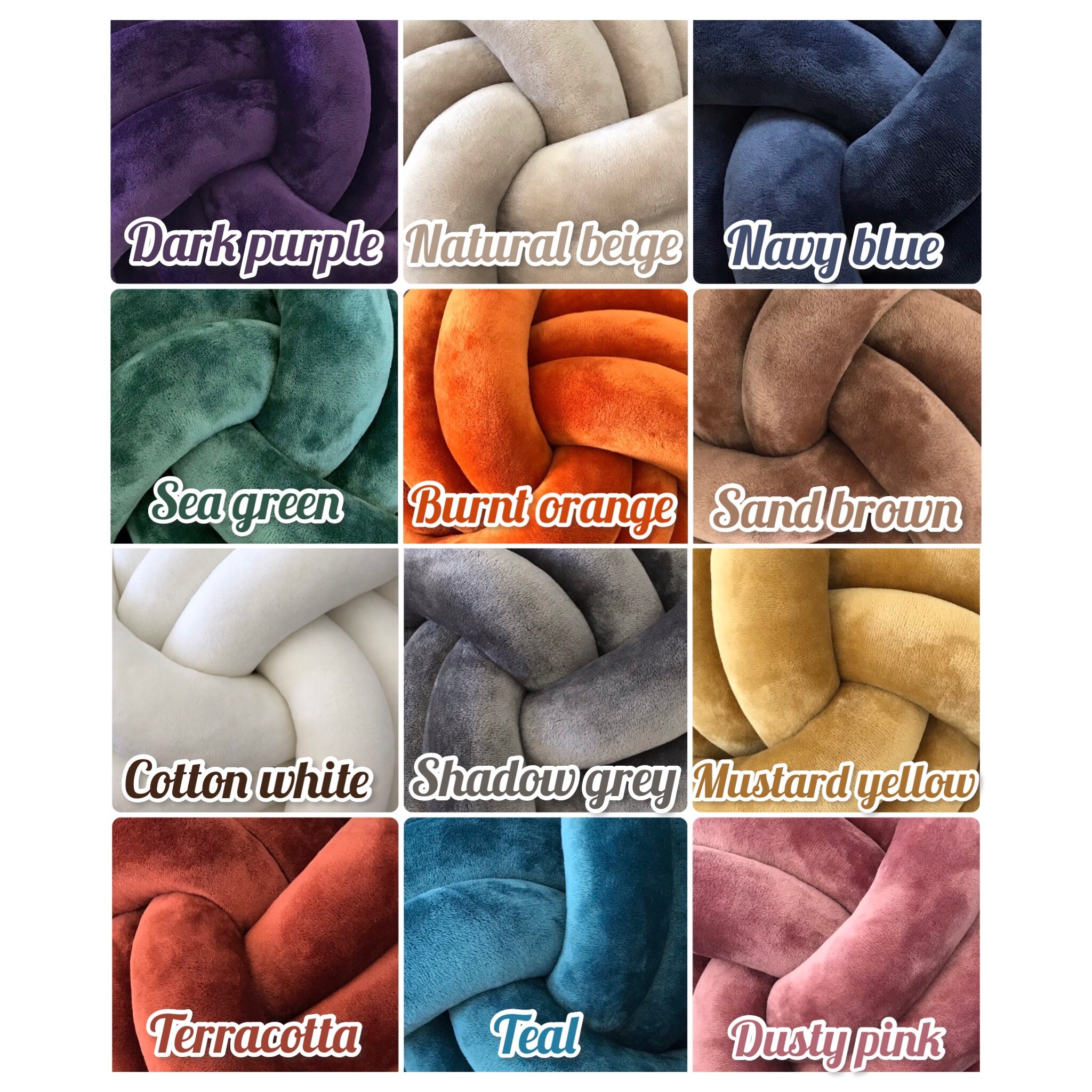 Velvet Knot Pillow Large Round Knot Cushion Scandinavian Etsy