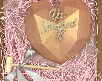 Chocolade hart | Breekbaar hart | Valentijnsdag | gepersonaliseerd | fijne valentijnskaarten | verjaardagscadeau | afdrukbare moederdag | mamma