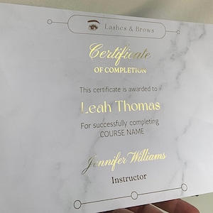 Foiled Certificate of completion | certificate of appreciation | certificates | gold foil | luxury certificate | a4 certificate | co workers
