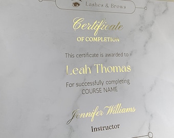 Certificat d'achèvement déjoué | certificat d'appréciation | certificats | feuille d'or | certificat de luxe | certificat a4 | collègues de travail