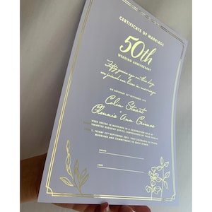 Luxus folierter Hochzeitstag | Hochzeitszertifikat | Hochzeitsdruck | Hochzeitsgeschenk | Jubiläum Geschenk | personalisierten Vertrag