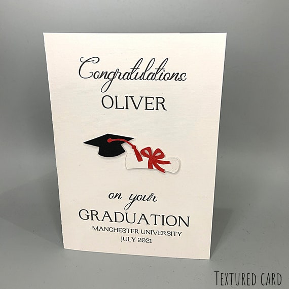 Unique Graduation Card | Corrugated Card | Luxury Card | Congratulations  Card | Class of 2021 | Graduation Gifts | Cap | Tassel | Diploma - Etsy