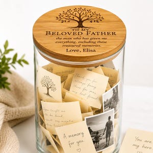 Beloved Father Keepsake Memory Jar- Fathers Day Gift