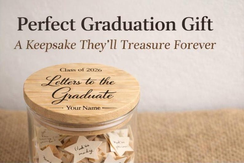 Letter Grad Gift Personalized Graduation Memory Jar | Letters to the Graduate Gift - Etsy