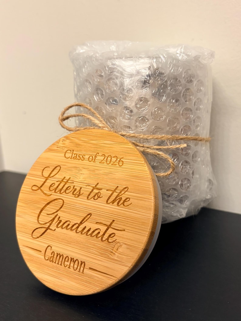 Letter Grad Gift Personalized Graduation Memory Jar | Letters to the Graduate Gift - Etsy