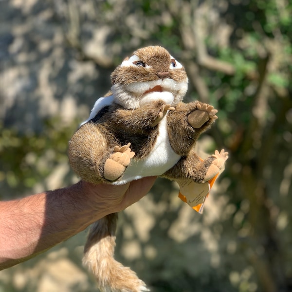 Kids Noël - Marionnette Chipmunk Tamia Rayé Peluche