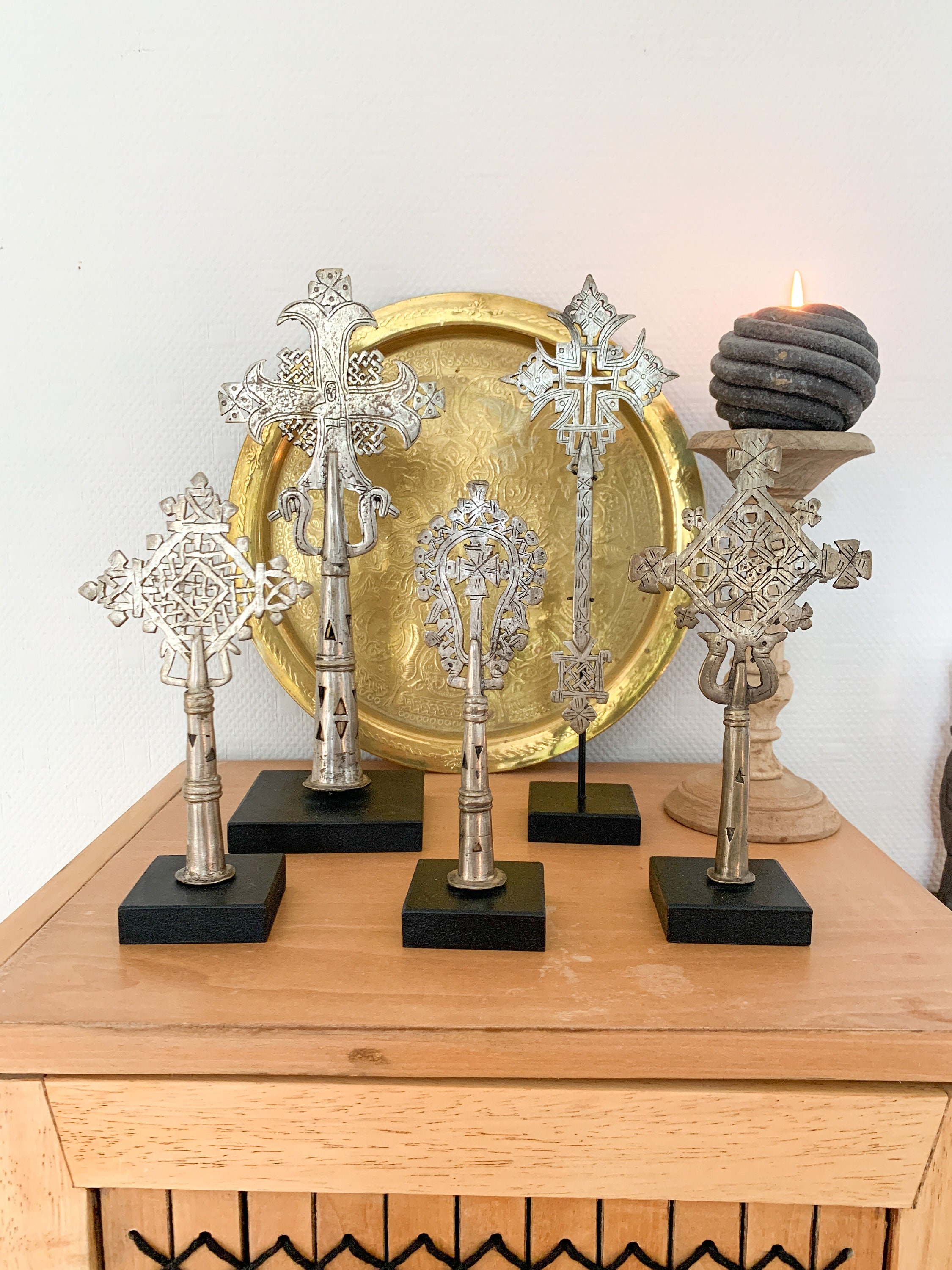 Croix d'ethiopie Authentique en Alliage d'argent